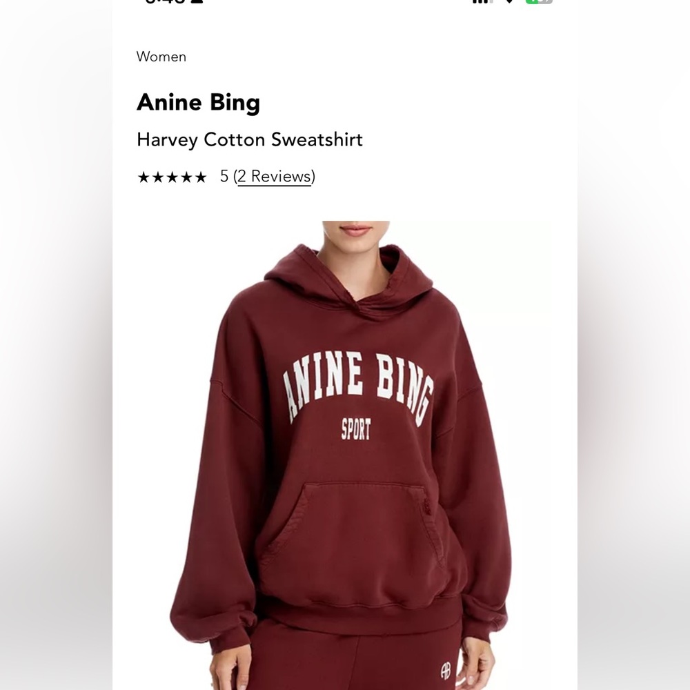 Anine Bing Sweatshirt NWT